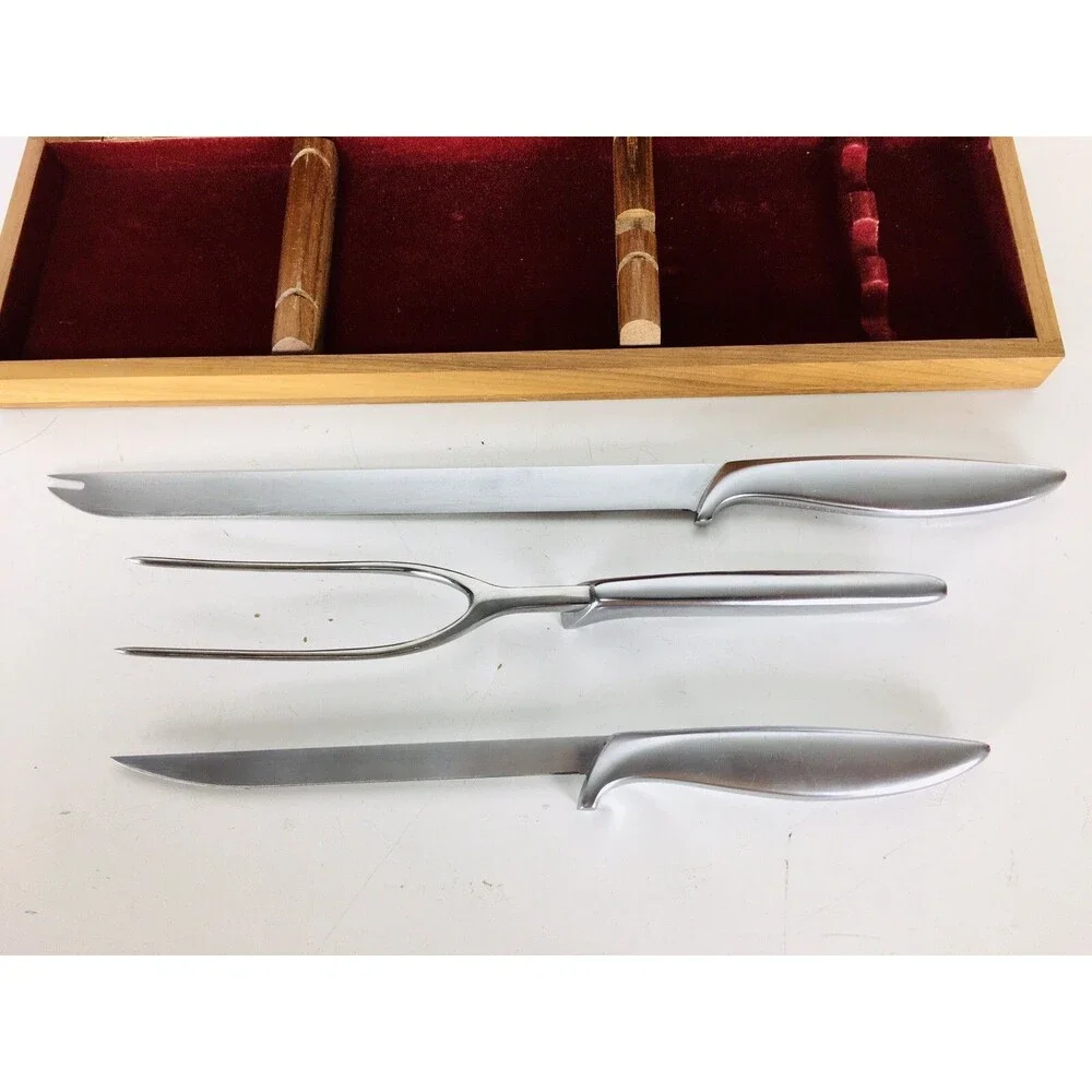 VTG 1950s Gerber Legendary Ron Snickersnees and Durendal Carving Knife Box Set